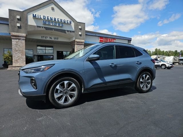 2025 Ford Escape Platinum in Blue — front three-quarter view