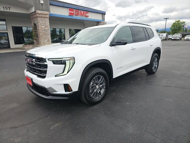 2026 GMC Acadia Elevation in Summit White — front three-quarter view