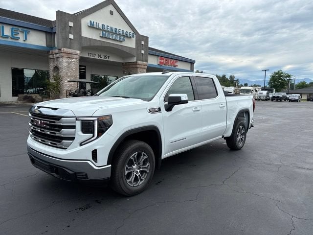 2026 GMC Sierra 1500 SLE in Summit White — front three-quarter view