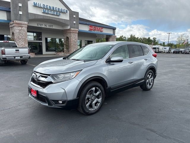 2018 Honda CR-V EX in Silver — front three-quarter view
