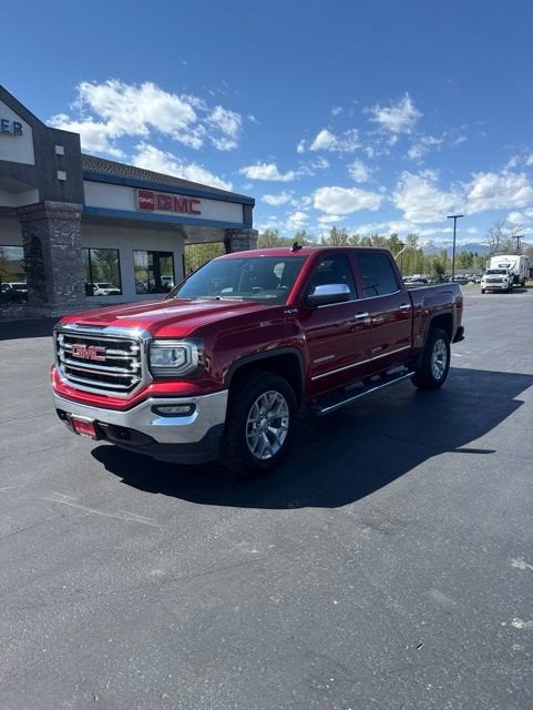 2018 GMC Sierra 1500 SLT in Red Quartz Tintcoat — front three-quarter view
