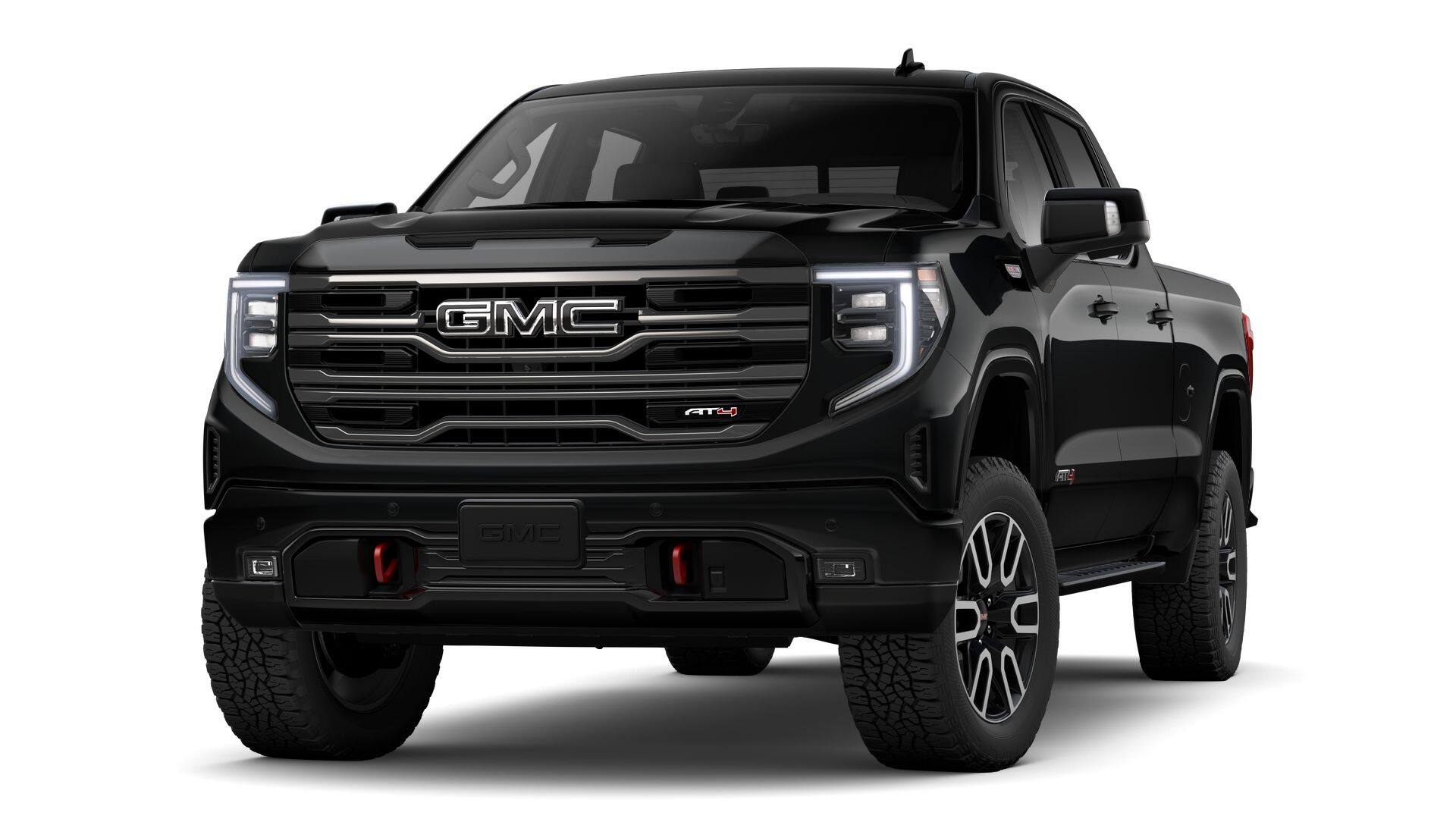 2026 GMC Sierra 1500 AT4 in Onyx Black — front three-quarter view